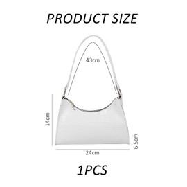 1 Piece Women's Tote Bag, Women's Shoulder Bag, Shoulder Bag, Leather Handbag for Date Travel, Compact Women's Armpit Bag, White Shoulder Bag