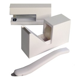 White Rubberized (Suede Feel) Staple Remover