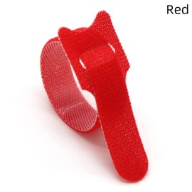 30PCS Adjustable Reusable Cable Ties Straps 12mmx150mm Hook and Loop Long Cable Straps Ties for Cable Management, Wire Tidy, Cord Organiser (Red)