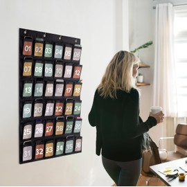 Numbered Hanging Pocket Chart Organizer for Classroom Sundries and Cell Phones – Wall & Door Mountable Storage Solution