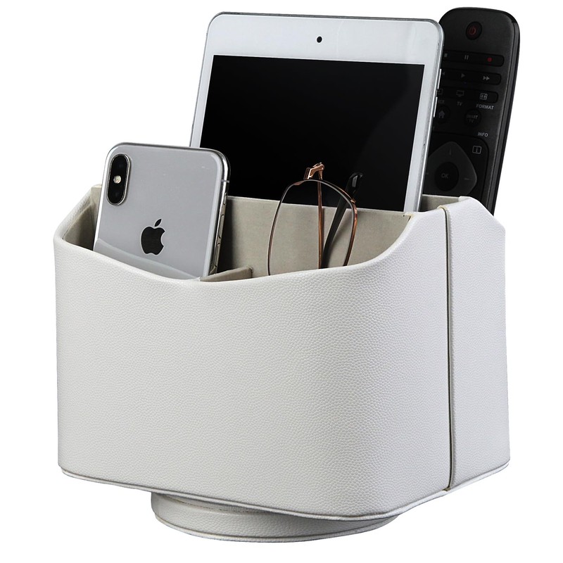 HofferRuffer Spinning Remote Control Holder, Remote Caddy, 360 Degrees Rotatable