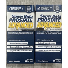 Super Beta Prostate (2X) - 60ct Super Beta Prostate ADVANCED Exp 2025 120 caplets total SEALED