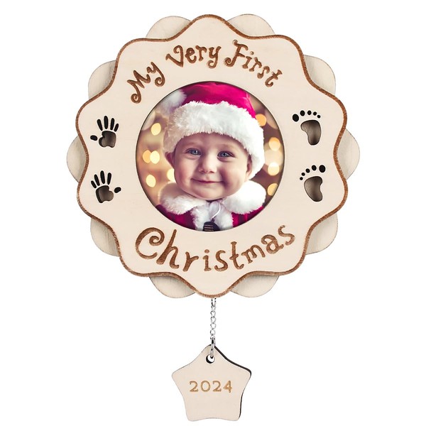 HERZOME Baby's First Christmas Ornament Gifts 2024 My Very First