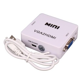 r-honpo VGA to HDMI Converter, VGA to HDMI Converter, USB Powered, Voice, AV Converter