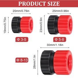 HJZHII 3PCS Drill Depth Stop for Drill Bits, Different Sizes Adjustable Drill Bit Stop Collar Set General Drill Stop Set Size Range 3-5mm 5-8mm 8-13mm for Woodworking Construction Renovation