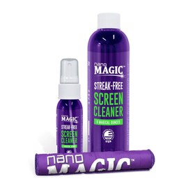 NANO MAGIC Streak-Free Screen Cleaning 7oz Recharge Kit, 1oz Spray, 6oz Refill, 2 Microfiber Cloths, LED LCD TV, Tablet, Phone Screen, Laptop, Touchscreen, Optical Grade