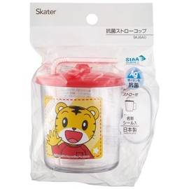 Skater SKJ6AG-A Antibacterial Ag+ Straw, Cup with Cap, Shimajiro, 22, Made in Japan
