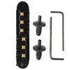 Guitar Roller Saddle Bridge Aluminium Alloy Black Tune Tailpiece Bridge