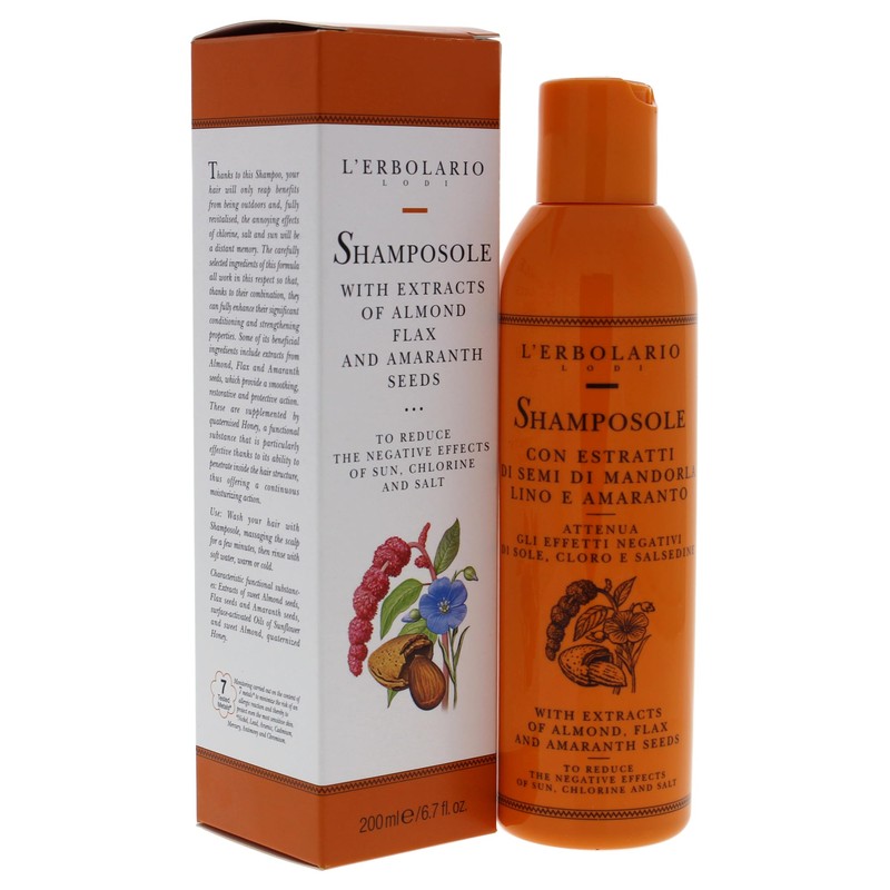 L'Erbolario Shamposole Shampoo - Reduces The Negative Effects Of Sun,
