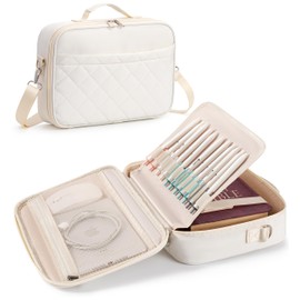 HBselect Bible Cover for Women, Stylish Large Bible Covers - Bible Case with Handles - Bible Bag Journal Case - Bible Carrying Case for Women - Bible Gift - Book Protector for Book Lovers (Cream)