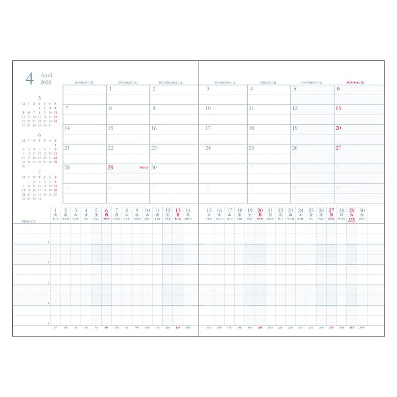 Daigo E1157 2025 Planner, Appointment, Monthly, Black, Begins April 2025