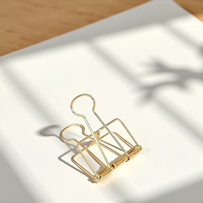 Golden Hollow Long Tail Wire Binder Clips, Paper Binder Large