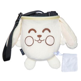 Rockbuddy Chalk Bag for Rock Climbing - Bouldering Chalk Bucket with Quick-Clip Belt, Zipper Pocket and Brush Holder (Rabbit) (Frost)