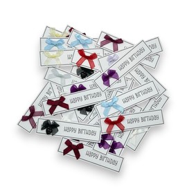 50 x Happy Birthday Card Toppers Embellishments Craft Scrapbook Card Making Bows