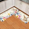 Easter Bunny Kitchen Mats for Floor 2 Piece, Spring Rabbit