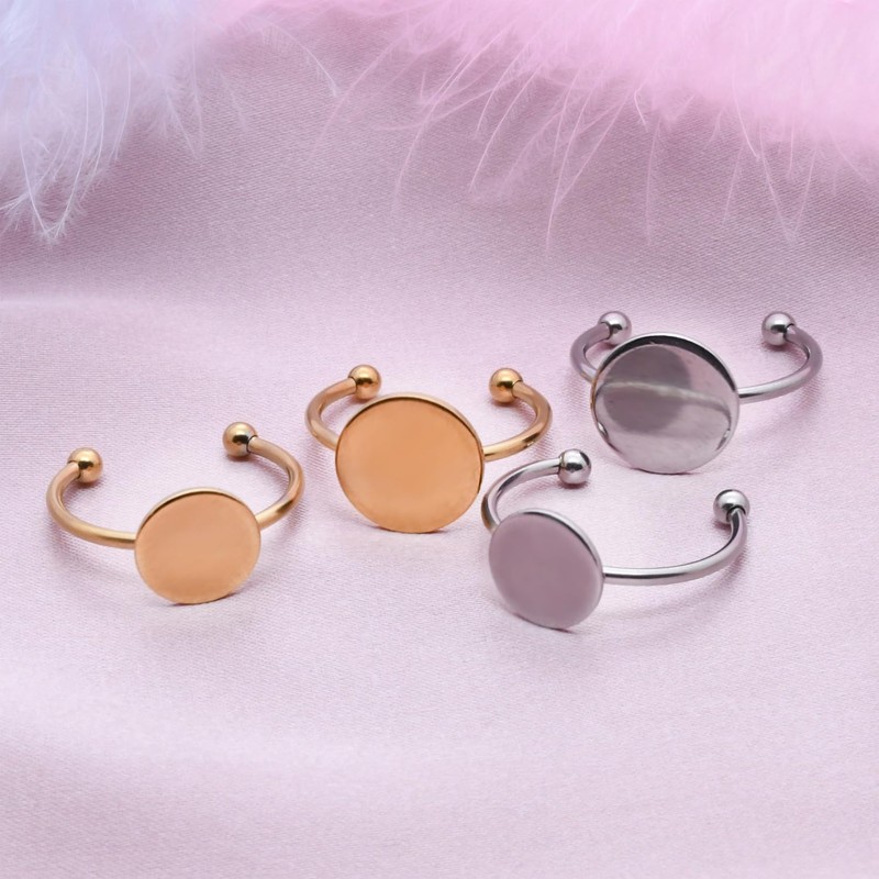 30 Pcs Blank Rings - MaehSab Stainless Steel Adjustable Pad
