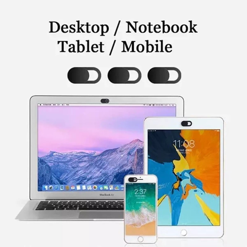 THE9SHOP Cubre Webcam Cubierta Anti Espia Camara Con Tapa Protector