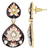 Aheli Indian Traditional Enamel Brass and Kundan Drop Earrings Gift