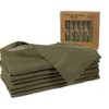 Threadvista 100% Linen Dinner Napkins - Set of 6 Prewashed