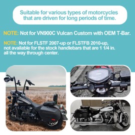 Universal Motorcycle Handlebar Riser - PSLER Motorcycle 4 inch Handlebar Pullback Risers Clamp for Bouledvard, Shadow 750, Vulcan 900, V-Star Road Star XV1700, Dyna Sportster 883 Softail