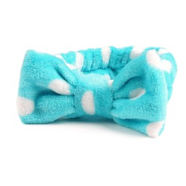 scicent Spa Headband 2 Pieces Bow Hair Bands Makeup Headbands Women Coral Fleece Elastic Headband Washing Face Shower Sports Beauty Skin Care - 13010