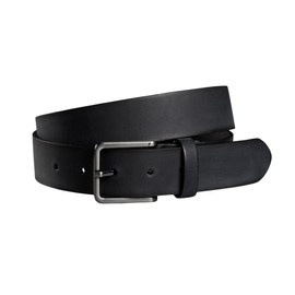 Fenix Men's Belt, Adjustable Leather Belt Celebrate Size 85 cm to 115 cm, Leather Belt Men with Buckle, 35 mm Wide, Nubuck Leather Belt, Charcoal Black