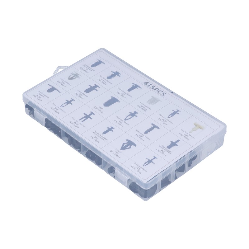 415pcs Car Retainer Clips Auto Plastic Fasteners 18 Kinds Push