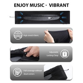 YNester Piano Keyboard Dust Cover - 61 Key Stretchy Adjustable Electric Piano Music Keyboard Protector