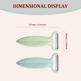 Swivel Potato Peeler, Adjustable Blade Vegetable Peeler, Peelers for Kitchen with Fun Leaf Handle and Eco-Friendly Design, Easy Peelers for Peeling Potatoes, Cucumbers, Apples