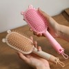 Bear Paw Paddle Wet Hair Massage Hairbrush Brush/215 Beige 5ea