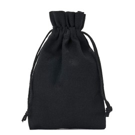 6 Cotton Bags, Gift Bags, Certified, Advent Calendar, Gift Wrapping, Decoration, Christmas, black, Gift bag with drawstring