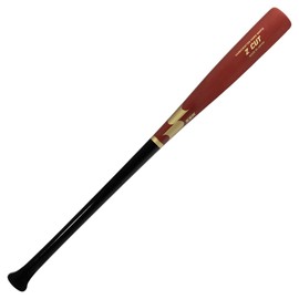 SSK Z Cut Maple Wood Baseball Bat - Made in Japan - Balanced - Durable (Black/Wine, 32")
