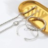 KUOAEAYE - Set 4 Pulseras Para Mujer Con Zirconias Ajustables