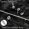 FishTrip 10 Pack Fishing Eyes Jigs 3D Eyes Trout Heads