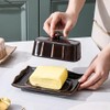 Porcelain Butter Dish with Lid for Countertop, Farmhouse Butter Holder