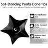 Superstar Self Standing Cane Tip has Non-Slip Heavy Duty Rubber