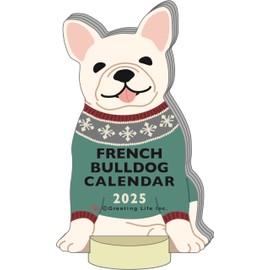 Greeting Life 2025 Calendar Animal Die Cut French Bulldog Tabletop C-1633-ET