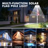 Aurolit Flag Pole Light Solar Powered, 25 Bright LED Flag