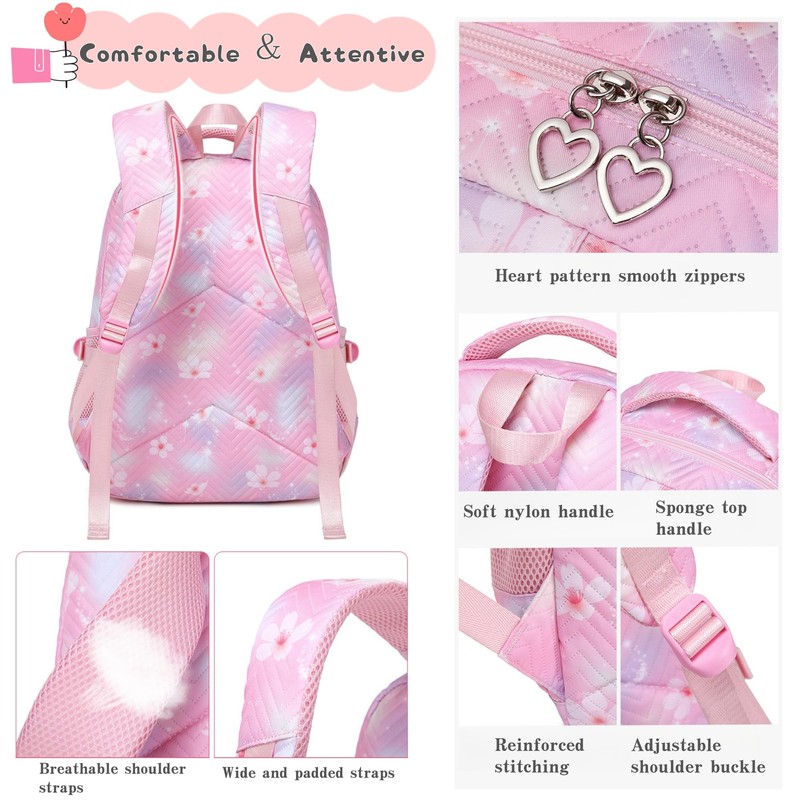 Flower Print Kids Backpack for Girls | Floral Girls Backpack