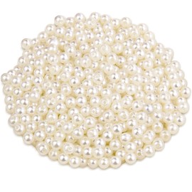 [3500 PCS] Pearl Beads, 5MM Round Pearl Beads Craft Loose Beads Faux White Pearls Bead for Beading Jewelry Making, DIY Craft, Vase Fillers, Home Wedding Decoration