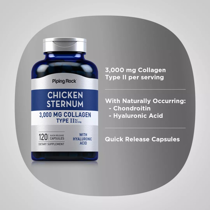 Piping Rock Chicken Sternum Type II Collagen | 3000mg |