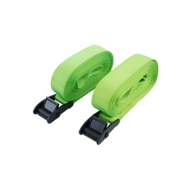 E-Value カムバックル式荷締ベルト ライムグリーン 25mm×4m 2本入 BT-254(LG)2pcs