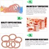 L&T 200pcs/set Purple Copper Washer Sealing Ring Gasket Flat