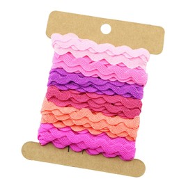 Tegg Rick Rack Trim 2 Rolls 5mm Multi-Colors Zig Zag Braid Woven Ribbon Tape for Sewing Gift Wrapping Crafting DIY Crafts