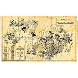 Historic Pictoric Map : Geologic map of Precambrian igneous Rocks in The Taum Sauk Area, Missouri, 1962 Cartography Wall Art : 24in x 16in