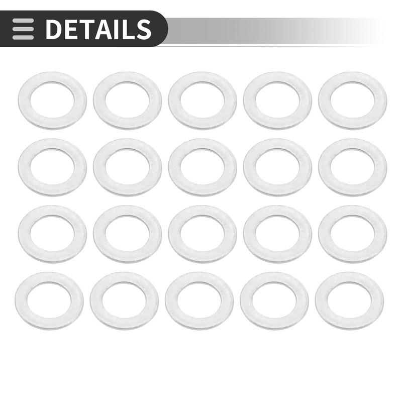 Motoforti Universal Flat Washers 6mm Inner Diameter 10mm OD 0.8mm