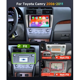 【Built-in GPS Chip】 Radio for Toyota Camry 2006-2011 Car Stereo with Wireless CarPlay Android Auto/9 inch 1080P IPS Touch Screen/Bluetooth/GPS/26UIs/16 EQ/WiFi/SWC/MirrorLink/Backup Camera