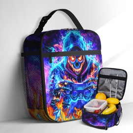Cool Gamepad Lunch Box for Boys Video Game Lunch Bag for Kids Gamepad Insulated Lunch Bag Reusable Cool Game Lunch Box With Adjustable Shoulder Strap, Lunch Tote Bag For boys 8-12 teenager