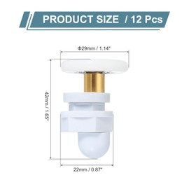 uxcell 29mm Shower Door Rollers, Sliding Shower Doors Runners Wheels Replacement Copper Rod Pulley for Bathroom Glass Doors 4-6mm, White 12 Pcs