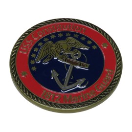 Challenge Coin Bazaar USS Constitution 1812 Marine Guard Historic Marine Education Challenge Coin